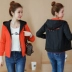 Mùa xuân 2018 mới áo ngắn nữ mùa xuân và mùa thu hai mặt phiên bản Hàn Quốc của đồng phục bóng chày hoang dã áo khoác thường thời trang nữ 2021 Áo khoác ngắn