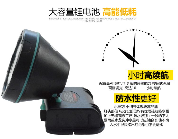 LED đèn pha màu xanh đèn đánh cá đèn đánh cá ban đêm ngoài trời ánh sáng màu vàng siêu sáng tầm xa pin lithium ánh sáng trắng ngư cụ đèn pin dùng pin đại