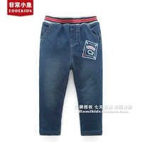 Quần áo cá mùa đông rất nhỏ 38726 bé trai giả denim mềm đan bằng vải cotton 100-140 quần sooc bò bé gái