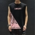 Mùa hè chéo chéo mồ hôi vest nam cộng với phân bón XL Hàn Quốc thanh niên áo vest vai cotton tay áo thun rộng - Áo vest cotton áo ấm nam mùa đông Áo vest cotton
