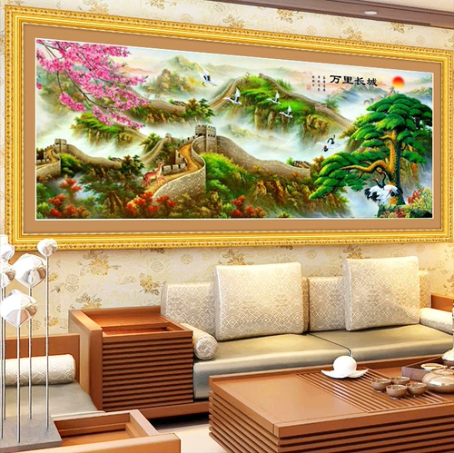 Полная бриллиантовая живопись ручной ландшафт Великая стена 5D Diamon Diamond Bildy Brick Brick и каменное шоу Diamond Cross -Новая гостиная 2021