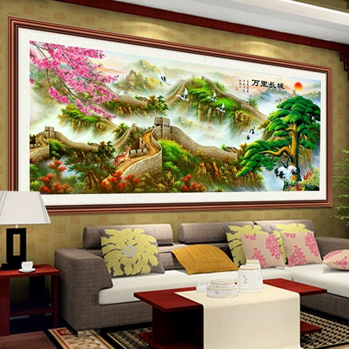 Полная бриллиантовая живопись ручной ландшафт Великая стена 5D Diamon Diamond Bildy Brick Brick и каменное шоу Diamond Cross -Новая гостиная 2021