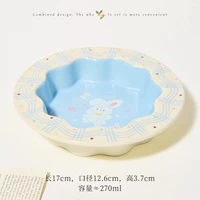 Серия Piano Rabbit — кружевная чаша [белый и синий]