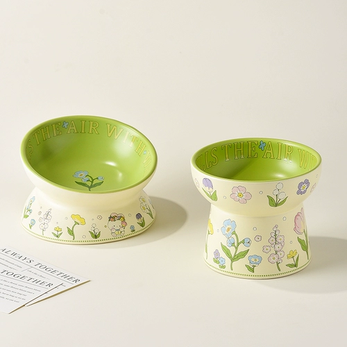 В Японию экспортируются высококачественные керамические миски для кошек, миски для кошачьего корма, миски для еды и питья для кошек, наклонные защитные приспособления для рта и шеи на высоких ножках для предотвращения появления черного подбородка.