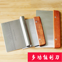 Bowel Powder Squeegee stainless steel section knife Kitchen Baking Petting Tool Scraper Rag Cake Face Point Cut Plate Cream Scraper
