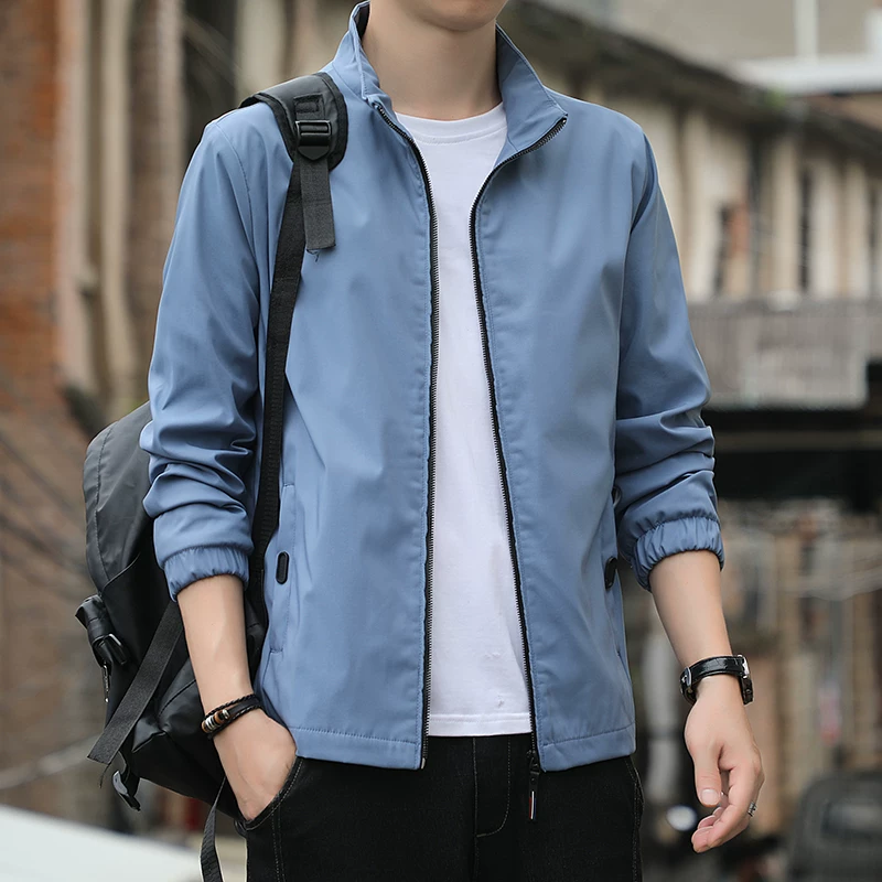 Демисезонная тонкая куртка осень, городской стиль, slim fit