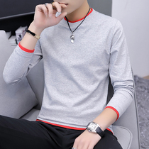 2020 spring mens long sleeve T-shirt Korean version of base shirt fashion clothes mens small shirts spring and autumn clothes