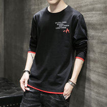 Long sleeve T-shirt mens new trend autumn cotton clothes round neck shirt autumn clothes clothes spring and autumn base shirt