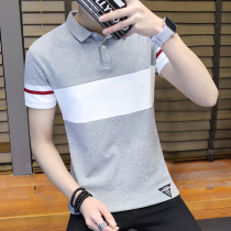 men's short sleeve t-shirt 2022 summer new men's shirt collar half sleeve bottoming shirt polo shirt top shirt