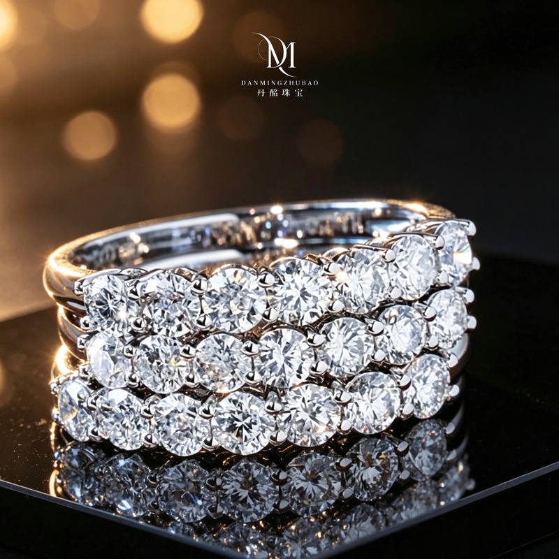 Danmeng Jewelry｜New Collection of Rings Released at 21:00 on September 13Th【Ring Collection】Pt990 Natural Diamond 7 Princess Rings