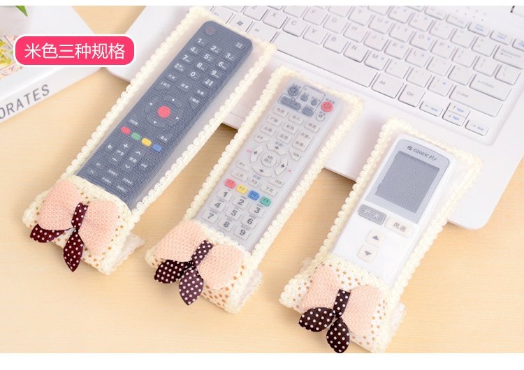 điều khiển từ xa vỏ bảo vệ bụi Bow ren TV từ xa điều khiển từ xa bụi che tay nhà điều hòa không khí - Bảo vệ bụi túi che máy giặt
