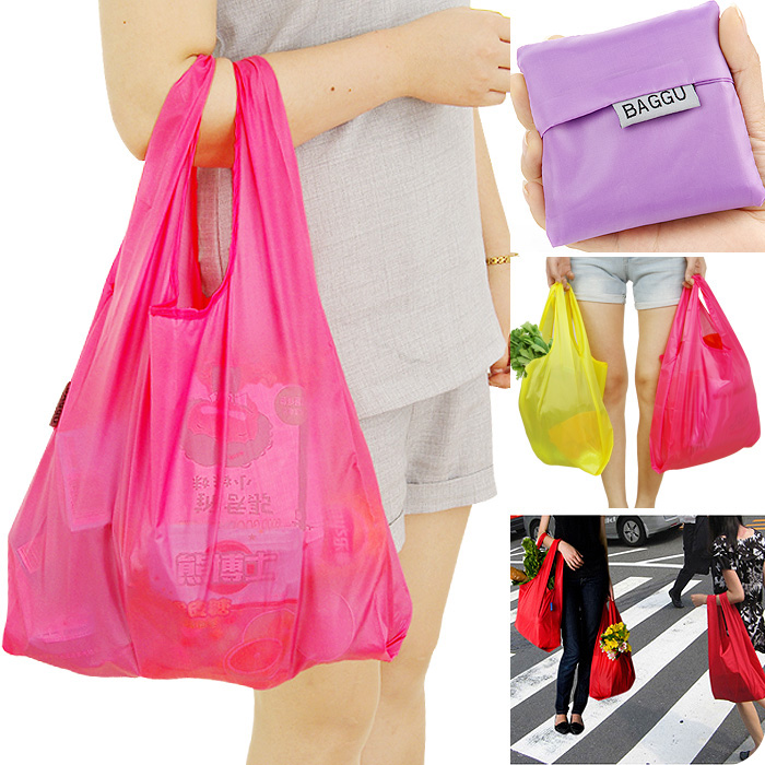 Candy color large number eco-friendly and waterproof shopping bag with portable folding portable shopping handbag cashier bag containing bag of miscellaneous bags