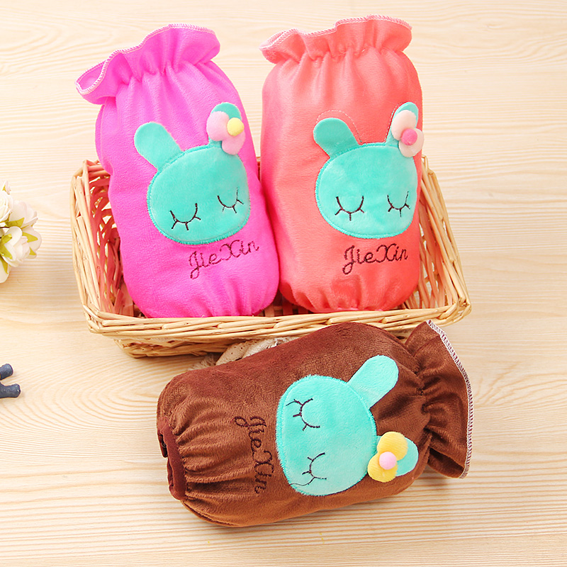 Autumn and winter cartoon sleeping rabbit short sleeves cute children and children adult sleeves resistant to dirt, anti-fouling and dust-proof sleeves