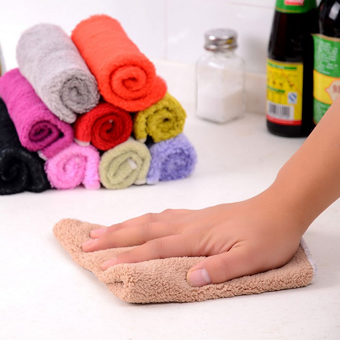 Not stained with oil rag kitchen Absorbent Dishcloth Fiber Not to Thickened Bagels Dishcloth Clean Cloths