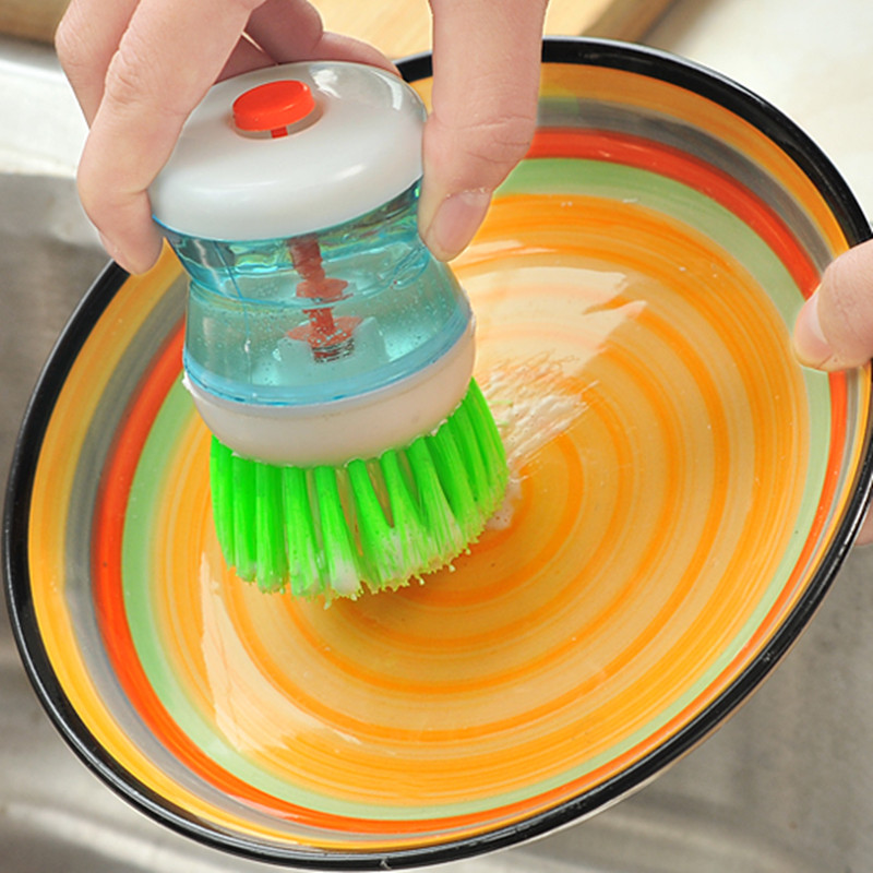 Kitchen Hydraulic Wash Pan Brush Domestic Cleaning Brush Not Stick Oil Brushed Pot home Practical de-oil stain dishwashing brush