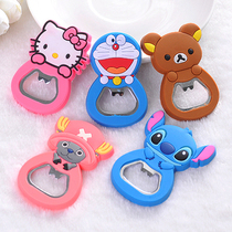 Cartoon Multifunction Silicone Gel Bottle Opener Cute Drink Beer Keter Ice Applique Beer Opener