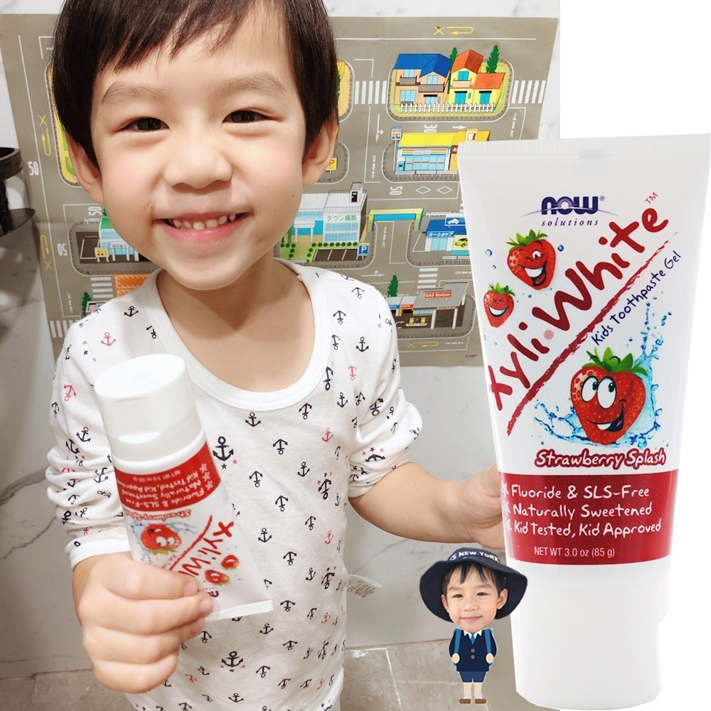 Hong Kong Shun Ma NOW American swallowable children's toothpaste 2-3-6-12 years old tooth replacement period tooth decay baby toothpaste