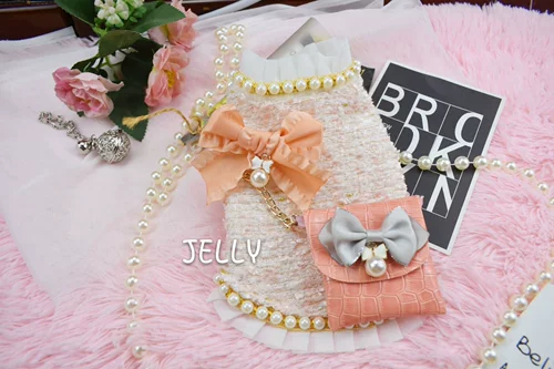 Розовая цепь из жемчуга, сумка, в стиле Шанель, делается под заказ