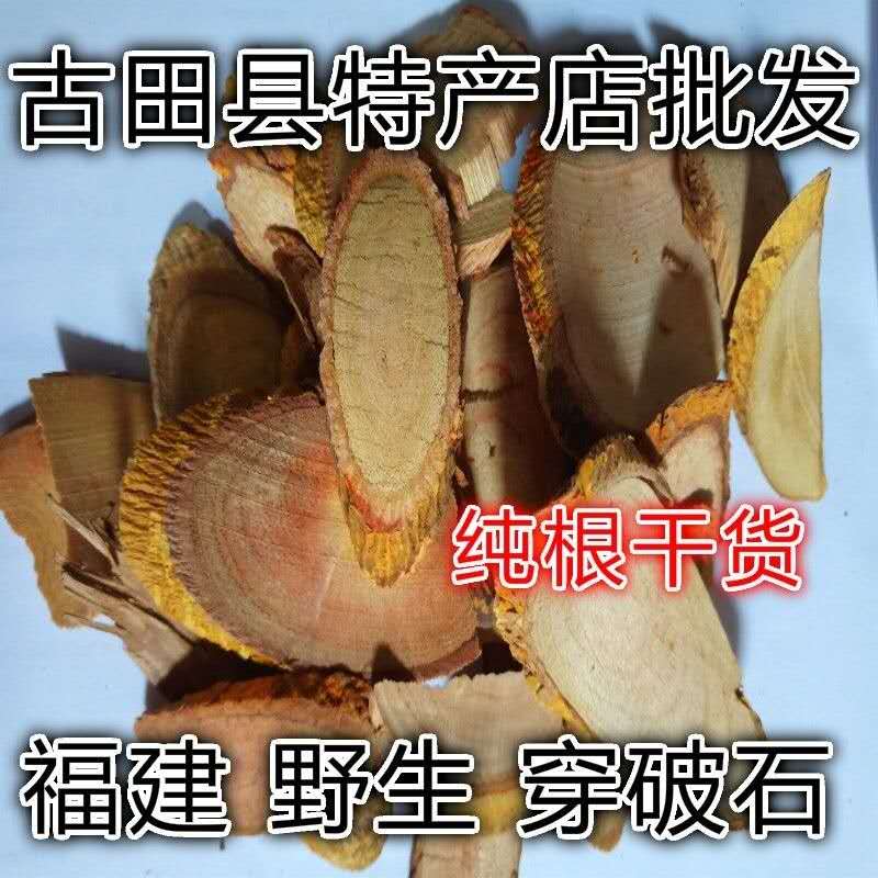 Wearing a broken stone Zhenichuan root Sichuan broken stone yellow dragon peeling nine layers of leather ground cotton root holding the ox into the stone 500g