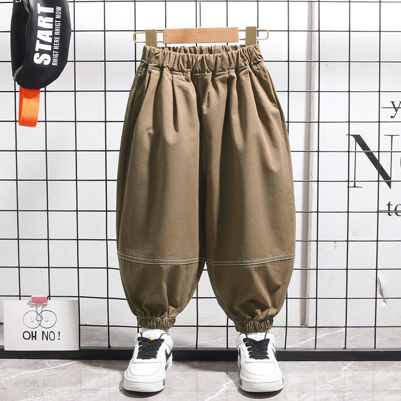 Boy Harun pants trendy spring autumn 2022 new baby light cage pants loose for children Spring loaded children's pants
