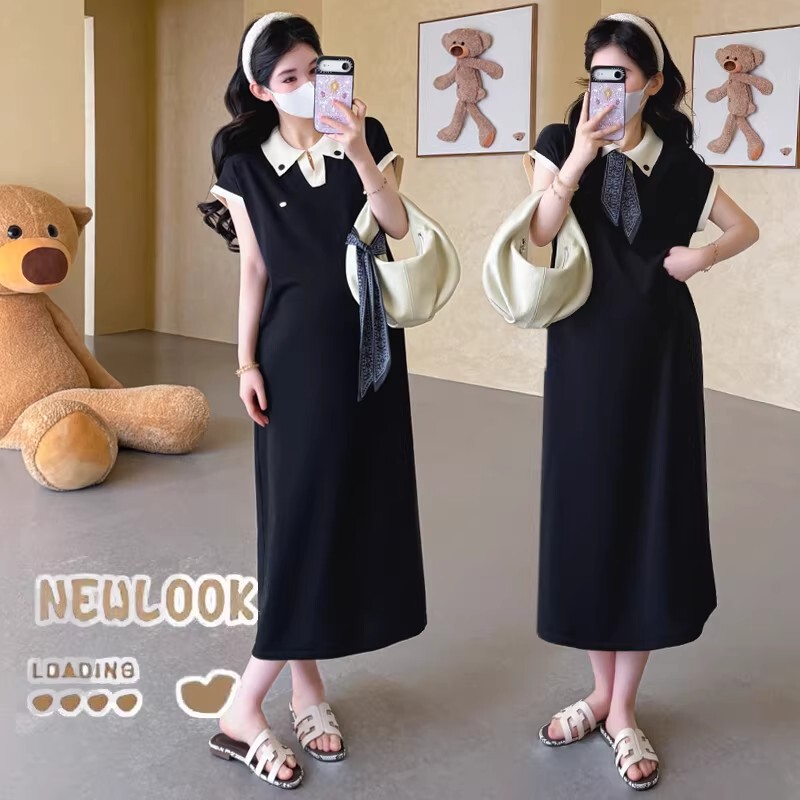 Beautiful Skirts That Don'T Show Pregnancy, Stylish Maternity Wear, Summer 2026 New French-Style Long Dresses for Pregnant Women