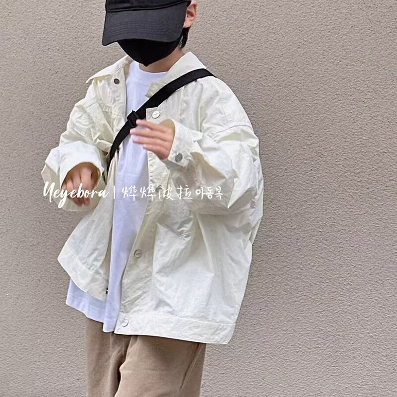 Boys' Outwears 2025 New Style Kidsren's Shirts Korean Style Boys Fashionable Clothing Sun Protection Spring and Summer Shirts Trendy