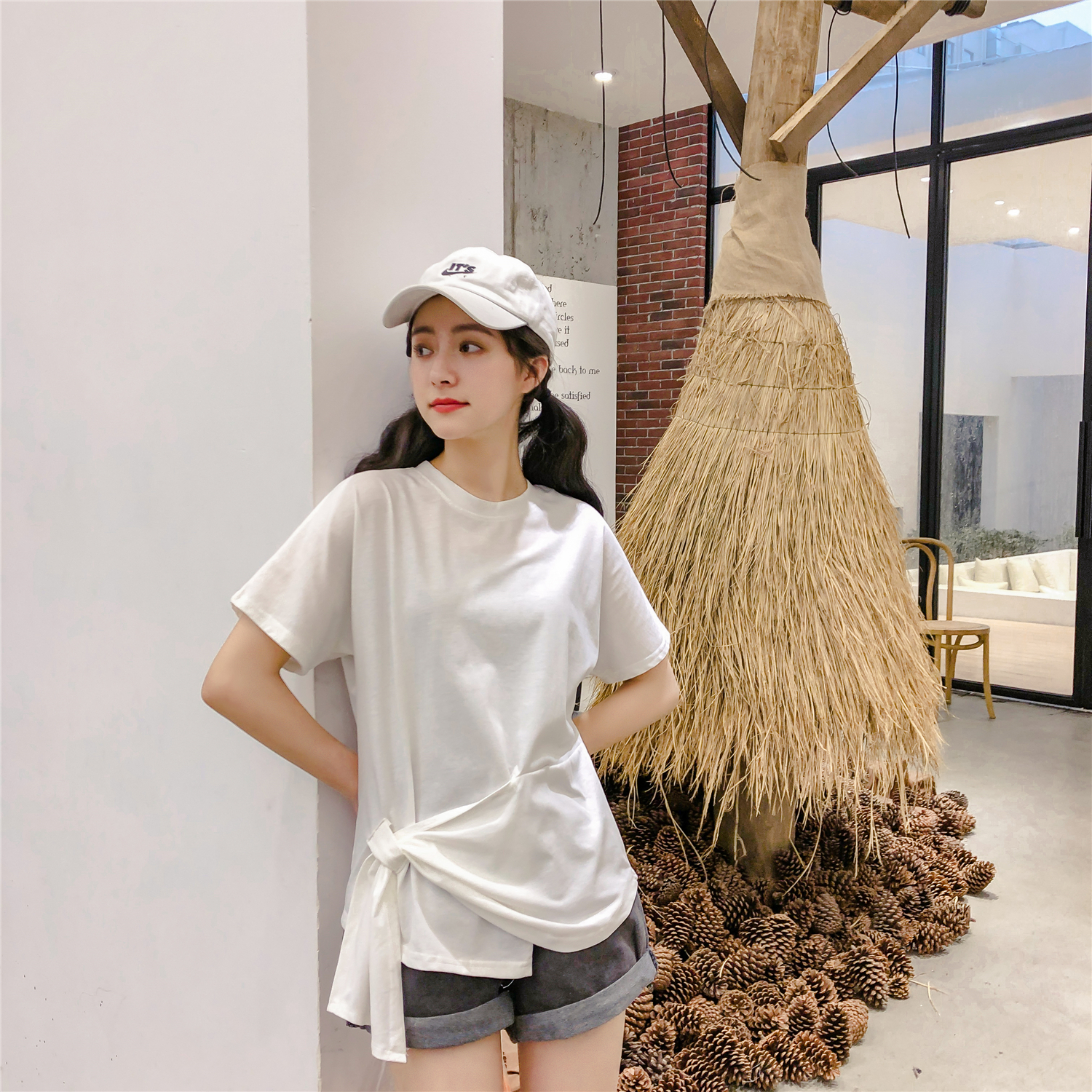 VK旗艦店 韓系個性不規則T恤短袖上衣