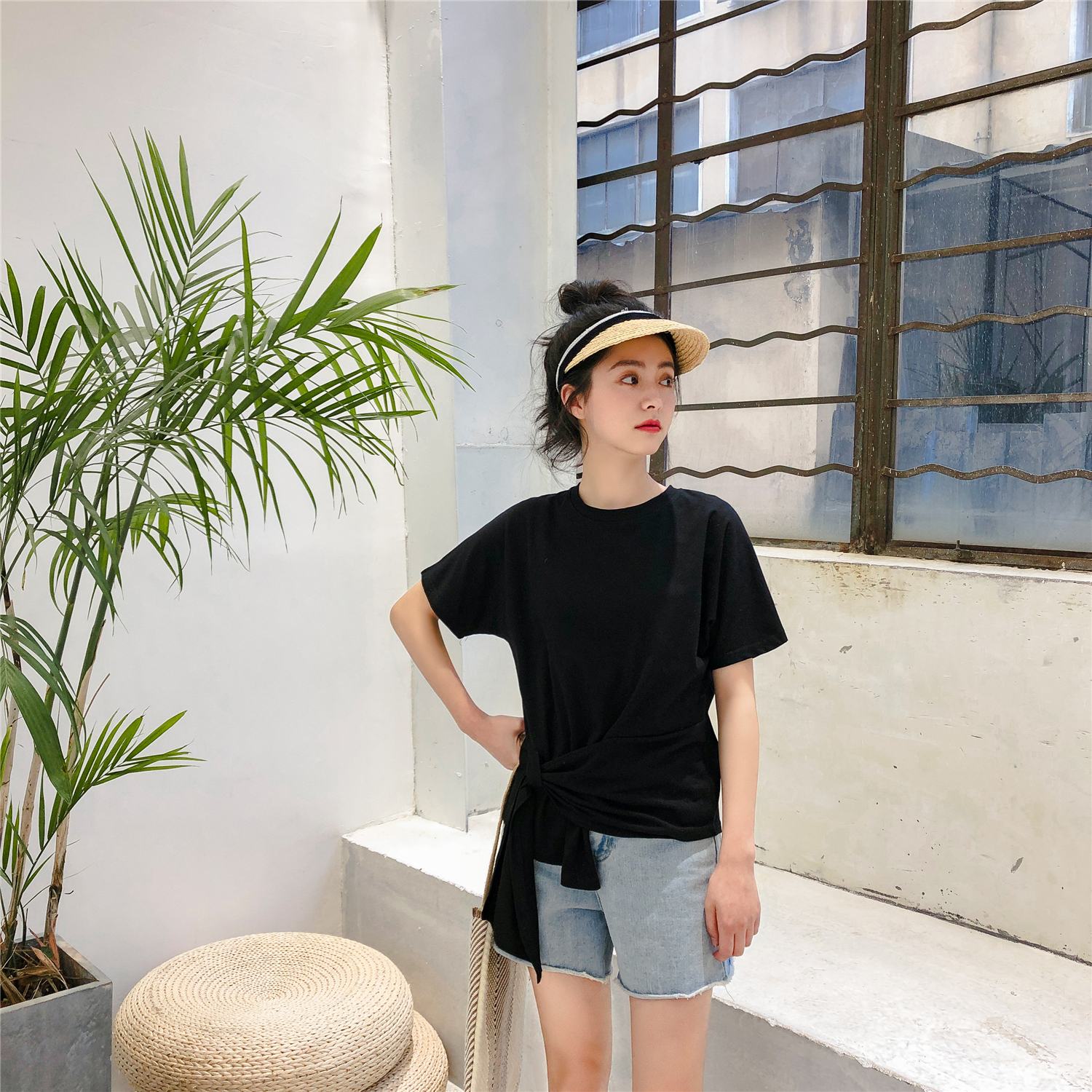 VK旗艦店 韓系個性不規則T恤短袖上衣