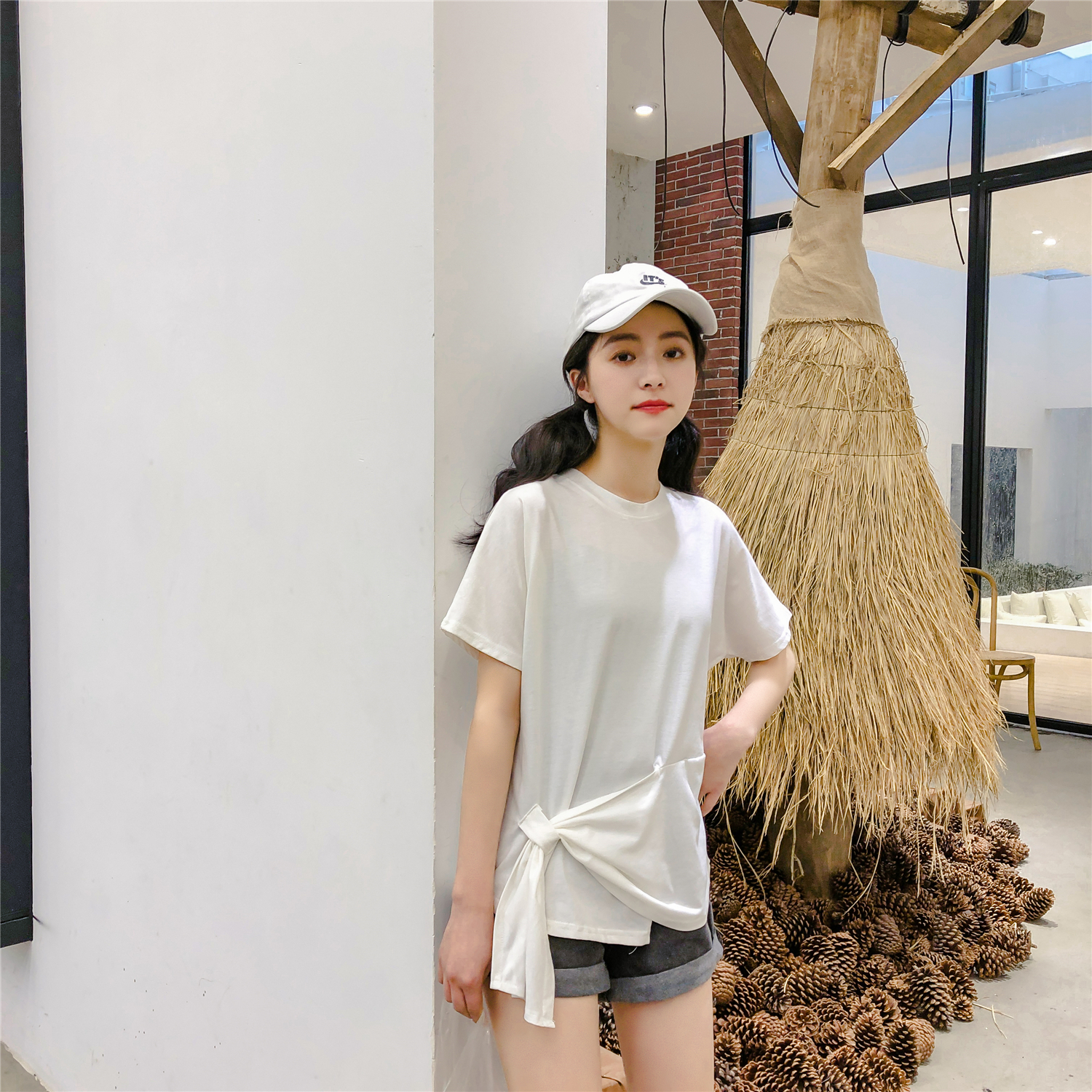 VK旗艦店 韓系個性不規則T恤短袖上衣