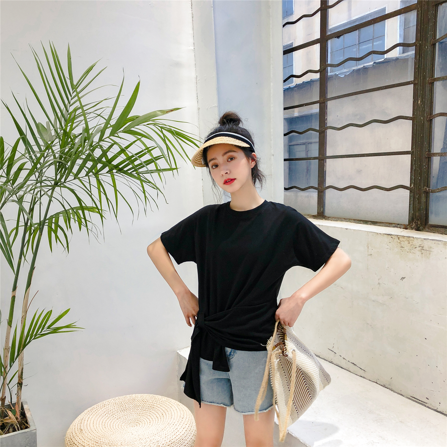 VK旗艦店 韓系個性不規則T恤短袖上衣