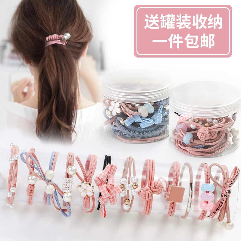 Dây cao su 2018 dây tóc Hàn Quốc nhỏ tươi rừng nữ mũ da trường hợp người lớn đầu dây tóc vòng đơn giản phụ kiện tóc tạp dề kẹp tóc giả