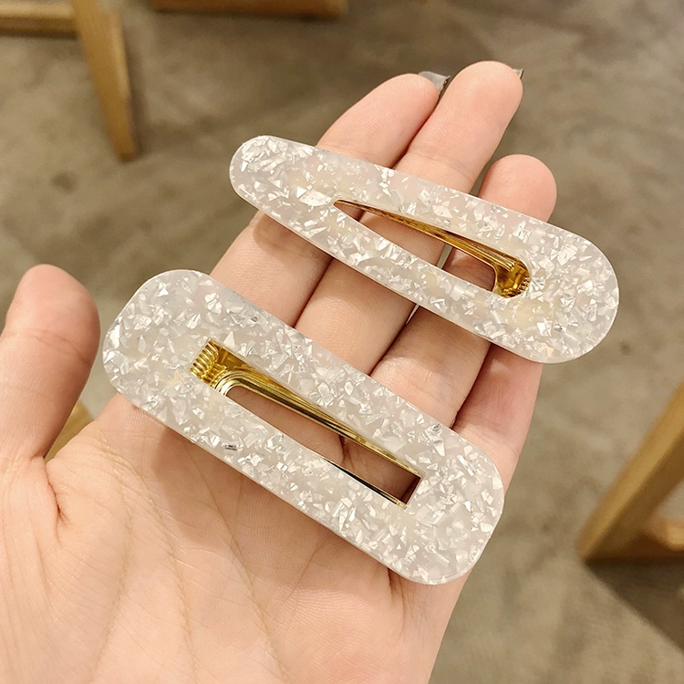 Hàn Quốc ins kẹp tóc mới retro rỗng bên clip ngọt ngào clip clip hình học phức tạp phụ kiện tóc acrylic - Phụ kiện tóc bờm tóc