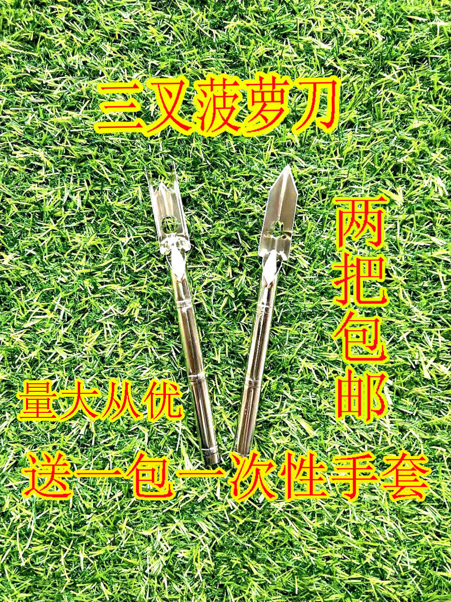 Stainless steel pineapple knife trigeminal pineapple knife V-shaped pineapple knife fruit knife pineapple eye removal device