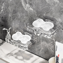 Soap box wall-mounted bathroom punch-free soap rack bathroom toilet wall storage drain new style