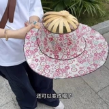 Тот, кто изобрел этого поклонника, был просто гением!Складная бамбуковая шляпа вентилятора Портативная шляпа пляжная шляпа Солнцезащитная шляпа