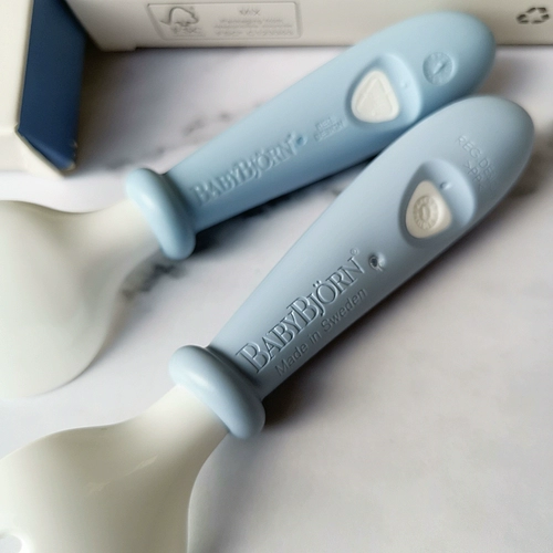 babybjorn Детская ложка для тренировок для еды, вилка, посуда для кормления, обеденная тарелка