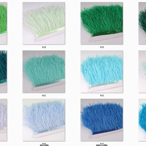 Белые потоковые страусиные перья ткань края перья декоративные одежды Вспомогательные материалы Свадебные декоративные перья и толстые модели