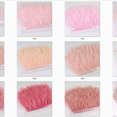 Белые потоковые страусиные перья ткань края перья декоративные одежды Вспомогательные материалы Свадебные декоративные перья и толстые модели