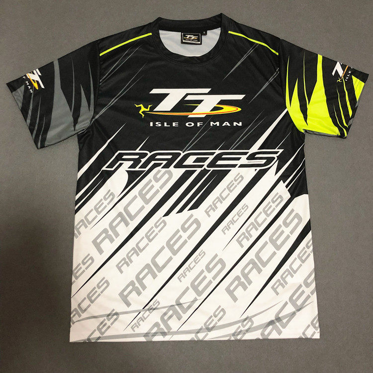2021 new race car T-shirt Ferris riding short sleeve Man Island tt car fan culture shirt speed dry locomotive short sleeve car fan