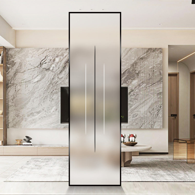 Custom art glass screen partition tempered decoration living room light-transmitting entry porch light luxury minimalist modern simplicity
