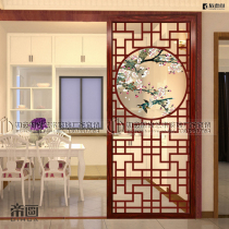 Chinese Art Glass Living Room Screen Partition Double Sided Brushed Transparent Fashion Entry Entryway Minimalist Style