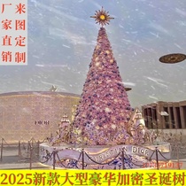 Large Christmas tree luxury frame home ornaments shopping mall display frame tree outdoor waterproof luminous decoration