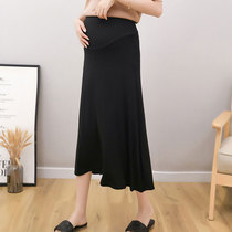 Half-body dress pregnant with adjustable summer MoDel medium length Lean Fashion Boomer high waist Toabdominal a word skirt