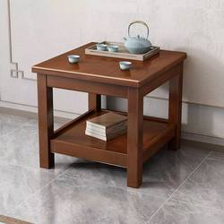 Old-Fashioned Small Square Table, Square Wooden Table for Living Room, Home Use, 60X60 Sofa Side Table, Solid Wood Tea Table, Coffee Table, Small Table