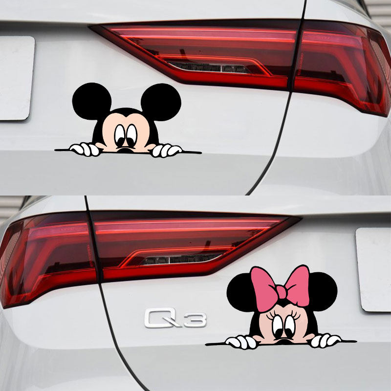 Creative personality cartoon cute cartoon Michimini side door and car window tail sticker Mickey Mouse decoration sticker