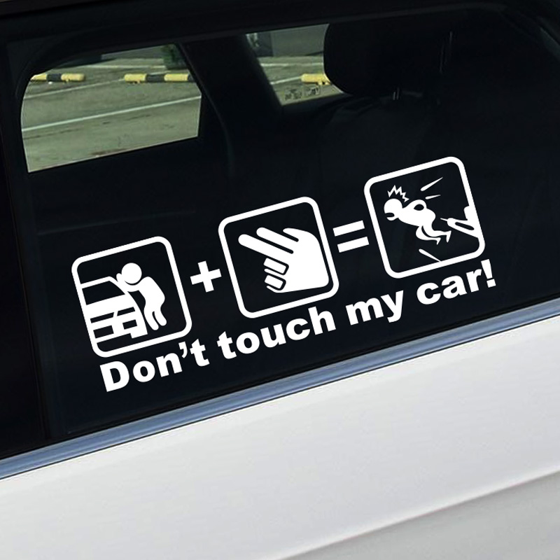 Car Trim Stickers Glass Body Stickers Creative Words Do N't Touch My Car Personality Reflective Patches Cartoon Patch Retrofit
