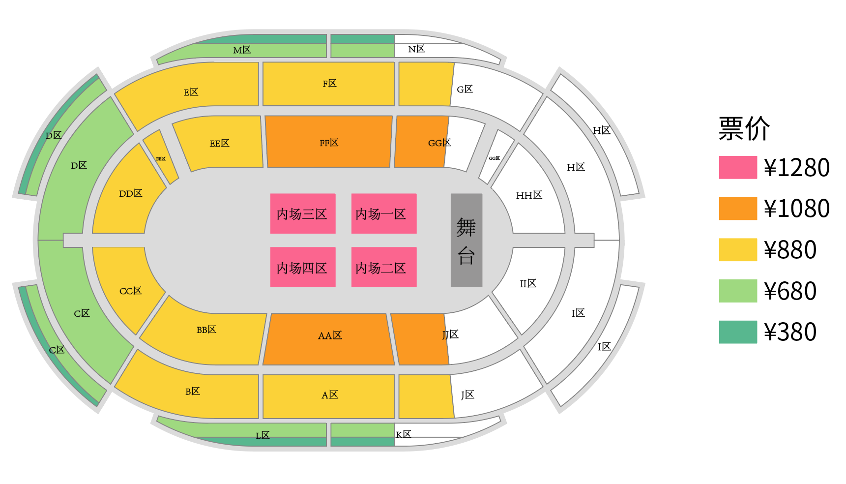 伍佰广州演唱会座位图 伍佰广州演唱会座位图