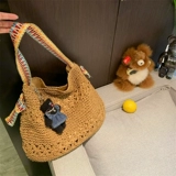 Летняя соломенная сумка на одно плечо