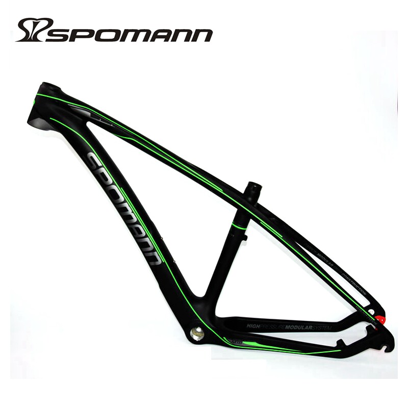 Bag Out Spamman SPOMANN Carbon Fiber Mountaineering Bike Frame MTB Disc Brakes 27 5ER DELIVER CARBON FIBER HANDLEBARS