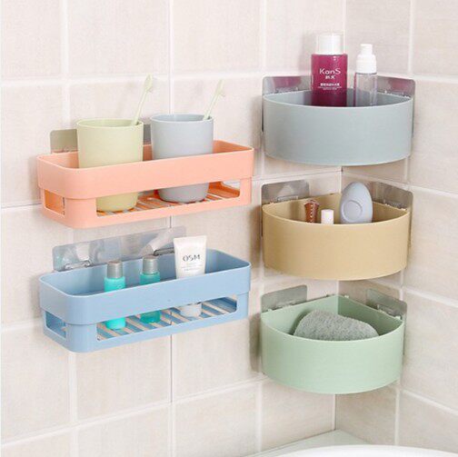 Bathroom Wall-mounted Shelve Shelf Free of Traceless Suction Wall Wash supplies Toilet Makeup Room of Toilet Dressing Room shelf